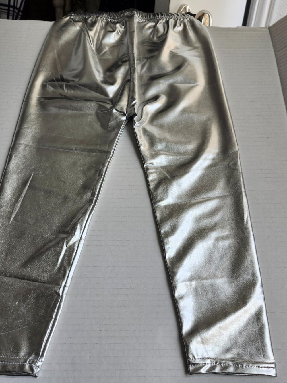 Aaronano, Size Small, Little Girl's Silver Leggings